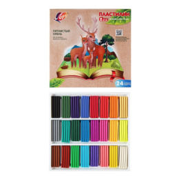Пластилин 24 цвета Луч Zoo 30С 1809-08