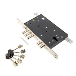 Замок врезной ЗВСП-2Т-МЦ-ЗЩД S, без ручек, без цилиндра, универсальный 1350