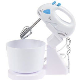 Миксер электрический с чашей 180Вт, 7 скоростей, белый с голубым Maxtronic MAX-LY-615B