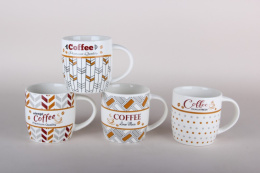 Кружка фарфоровая 350мл, в ассортименте Коралл 6568