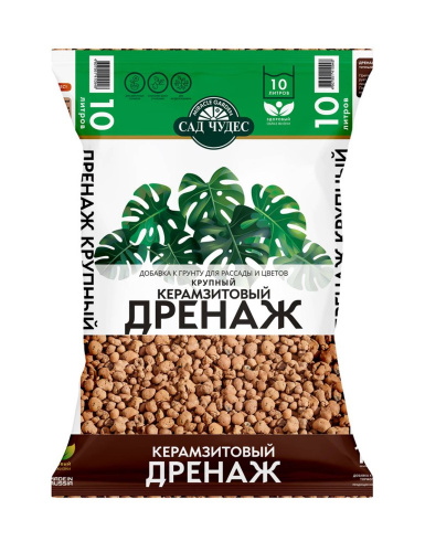 Дренаж цветочный 10л крупный Сад чудес
