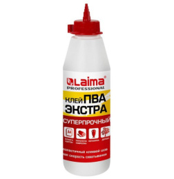 Клей ПВА  500г Laima, суперпрочный (керамика, ткань, кожа, дерево, бумага, картон) 606430