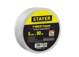 Серпянка самоклеящаяся 50ммх90м, 3х3мм, Fiber-Tape Professional Stayer 1246-05-90