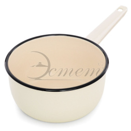 Ковш эмалированный 1,5л без крышки без декора Жемчужная Эстет ЭТ-72969