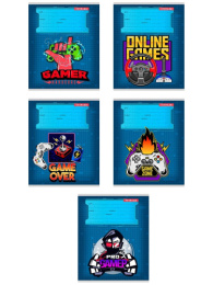 Тетрадь  12 листов клетка Хардкорный геймер 12-4340