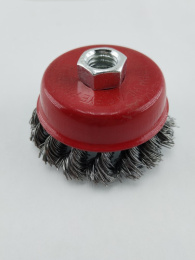 Крацовка для угловой шлифовальной машины  75мм (чашка) из крученой проволоки 04196