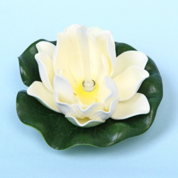 Цветок плавающий декоративный для пруда с подсветкой Кувшинка d-10см белая 736-083