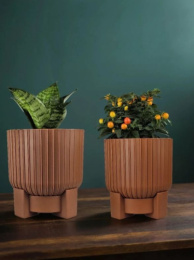 Горшок для цветов пластиковый Торин со съемным поддоном 9,5л d-25см терракот 5plast 5PL0790