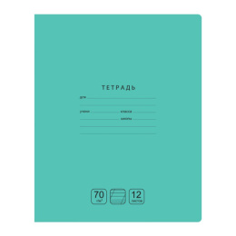 Тетрадь  12 листов косая частая линейка отличная зеленая Т5СК12 11764