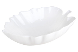 Салатник фарфоровый листок 250х165х65мм/800мл белый Коралл ZD10211-2/210068