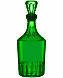 Графин - штоф стеклянный  500мл Цезарь Изумруд Декостек 1160-Н5