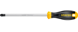 Отвертка + 3х150мм обрезиненная (двухкомпонентная) ручка, с магнитным наконечником, Hercules Stayer 2510-3-15