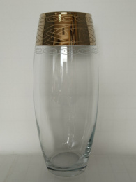 Ваза для цветов стеклянная бочонок h-26см Flora Колосок, в п/у Gid Glass GN43966/01