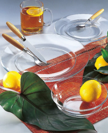 Тарелка стеклянная Симпатия мелкая 196мм ОСЗ 16с1888
