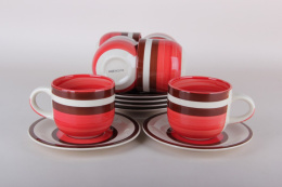 Набор чайный фарфоровый 12 предметов 350мл, в п/у Коралл 7201