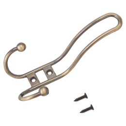 Крючок-вешалка Стандарт 208 A AB старая бронза, 3-х рожковый, европакет Стандарт 227 