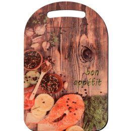 Доска разделочная из фанеры 290х185мм с рисунком Букет пряностей Мультидом МБ18-77