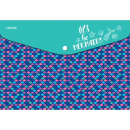 Папка с кнопкой А4 0.15 Devente Lets Be Mermaids, непрозрачная с рисунком 3071835