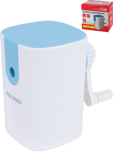 Точилка механическая пластиковый корпус, голубая ТК-7972