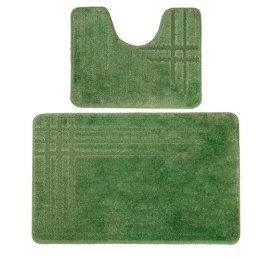 Комплект ковриков напольных для ванной и туалета на латекс. основе Comfort Linea 2пр. 60х100см/50х60см, 10мм, св.зеленый DKTX DTX.CML.5504-2.60/100-L.GR