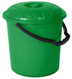 Ведро пластиковое  8л с крышкой мерное Тюльпан, цвета в ассортименте Ар-Пласт 02022+13022
