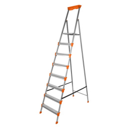 Стремянка металлическая  8 ступеней (1,73м) широкие Nika СМ8