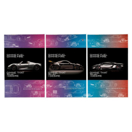 Блокнот А5  40 листов Машины, 3 вида 3-40-544