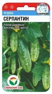 Огурец Серпантин 10шт. цветной пакет Сибирский сад