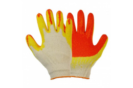 Перчатки хлопчатобумажные обливные с двойным латексным покрытием Мир и Стандарт