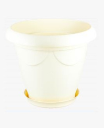 Кашпо пластиковое Верона с поддоном  6,5л d-25,5см h-22,5см песочный Ар-Пласт 07014