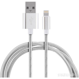 Кабель для мобильных устройств USB-8 pin (Lightning), серебряный Energy ET-01/006371