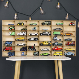 Полка для коллекционных машин экошпон 44,4х92,1х8см (42 ячейки) ДомВуд Ф409