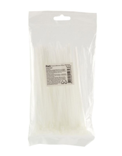 Хомуты пластиковые 150х3,6мм 100шт., белые Park 007580