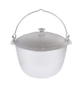 Котел походный алюминиевый литой 12л с крышкой Kukmara кп121