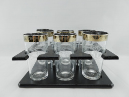 Бар - набор стеклянный  7 предметов (6 стаканов 230мл + барная стойка-ромашка) Ностальгия, в п/у Gid Glass (1256) МБ(e)- GN