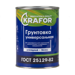 Грунт ГФ-021 серый, 0,8 кг, "KRAFOR" 26308