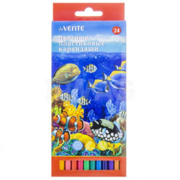 Карандаши цветные 24 цвета Devente Животный мир, пластиковые 5024311