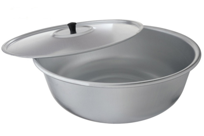 Миска алюминиевая 360мм 10л с крышкой Scovo МТ-037