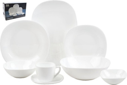 Набор столовый стеклокерамический 38 предметов квадратный Square soft белый, в п/у Lavenir 38PCLFPWHITE