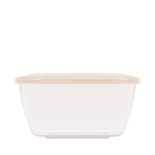 Контейнер для СВЧ пластиковый 1,2л квадратный, бежевый Альтернатива М8789