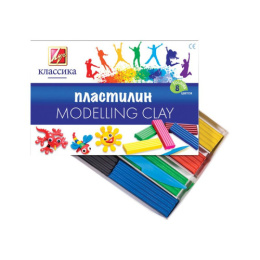 Пластилин  8 цветов 160г Луч Классика, со стеком 12С 867-08
