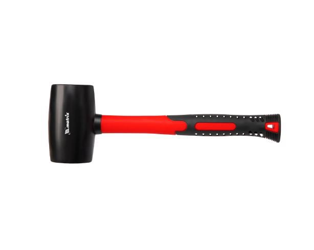 Киянка резиновая 0,680кг фибергласовая ручка, черная резина Matrix 11193