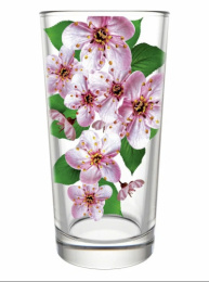 Набор стаканов стеклянных 6шт. 230мл высокие Сакура, в п/у Декостек 146-Д