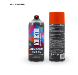 Эмаль аэрозольная 520мл оранжевая глянцевая Decorix А03/ 0101-03 DX