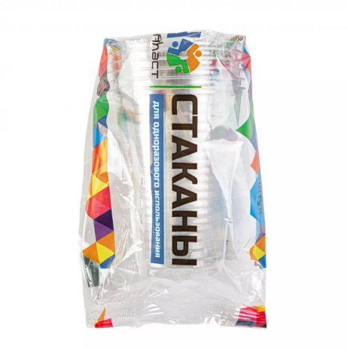 Набор стаканов одноразовых  6шт. 200мл прозрачный Юпласт ЮНАБ2026