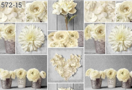 Клеенка столовая на нетканой основе с увеличенным наложением Мажор 1,35х20м Колорит 572/15