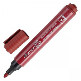 Маркер перманентный красный Attomex, пулевидный, 3мм 5043502