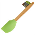 Лопатка силиконовая 29,5см деревянная ручка, зеленый Alpenkok AK-6080S