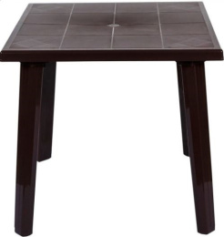 Стол пластиковый квадратный 78х78см Оливия шоколадный Ар-Пласт 140041