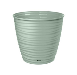 Горшок для цветов пластиковый Saffron с поддоном 2,6л d-17,7см светло-зеленый Homver 221610217/03